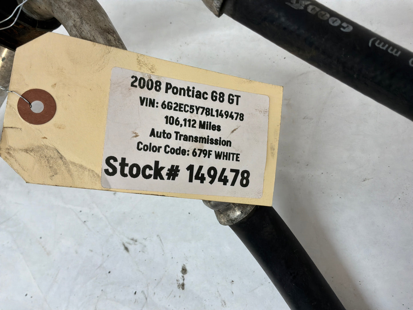 2008 Pontiac G8 GT AC A/C Air Conditioner Compressor Manifold Line Hose Tube OEM