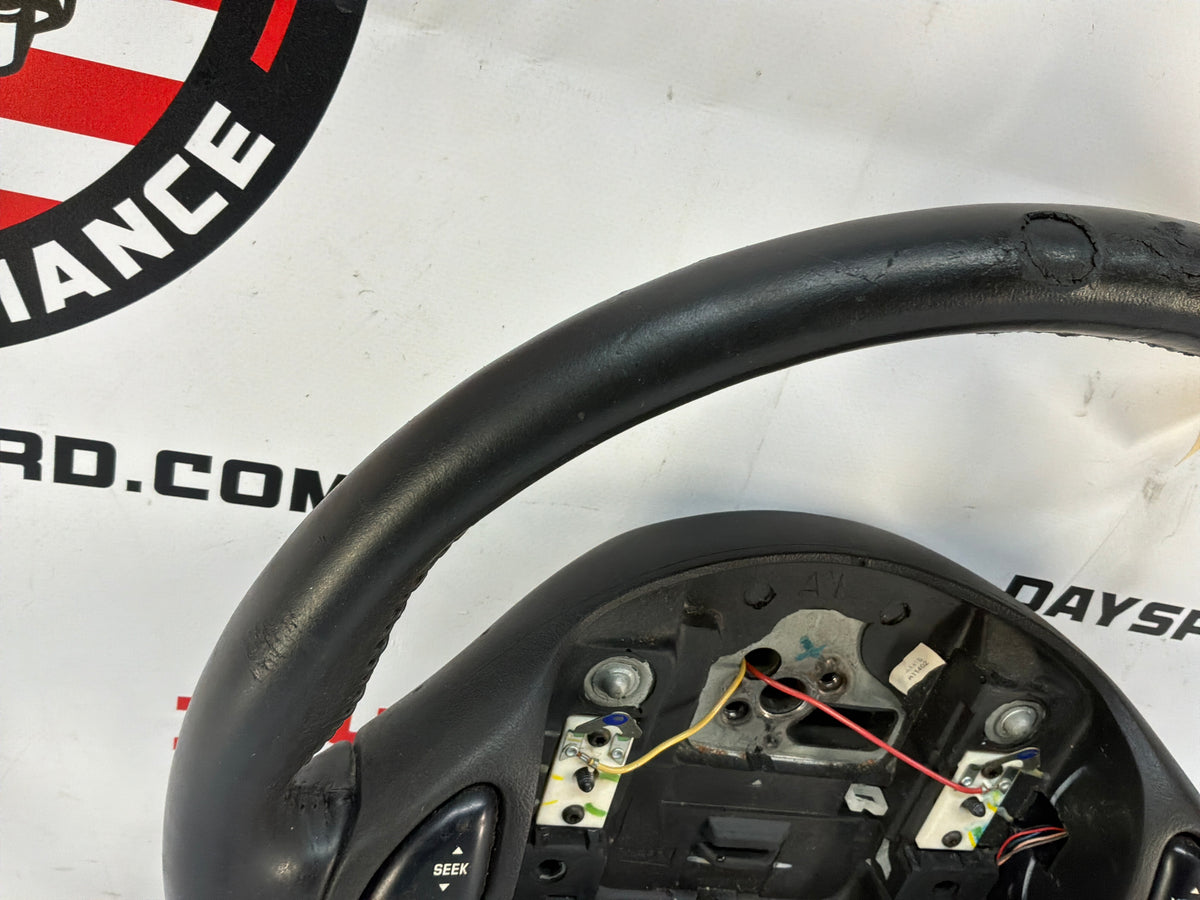 2002 Chevy Camaro Z28 Leather Steering Wheel Ebony OEM