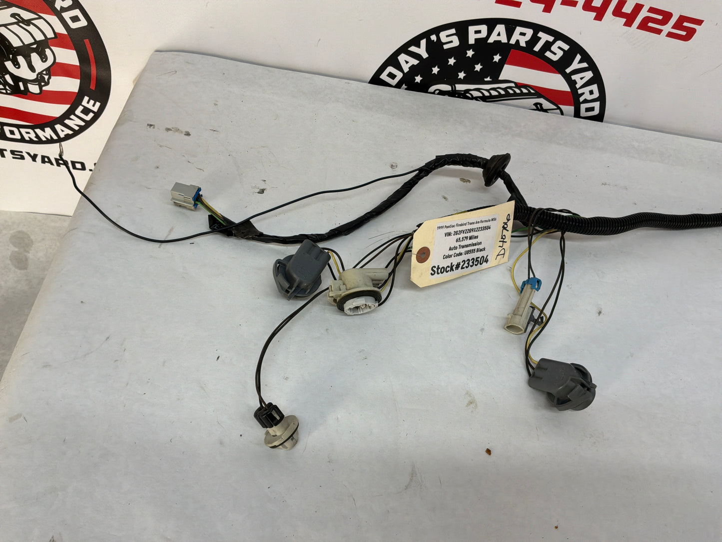 1999 Pontiac Firebird Trans Am Formula WS6 Tail Light Wire Wiring Harness OEM