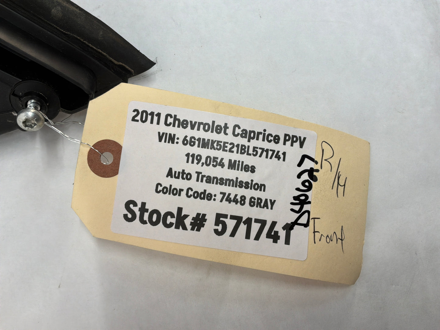 2011 Chevy Caprice PPV RH Passenger Exterior Side Mirror Black OEM