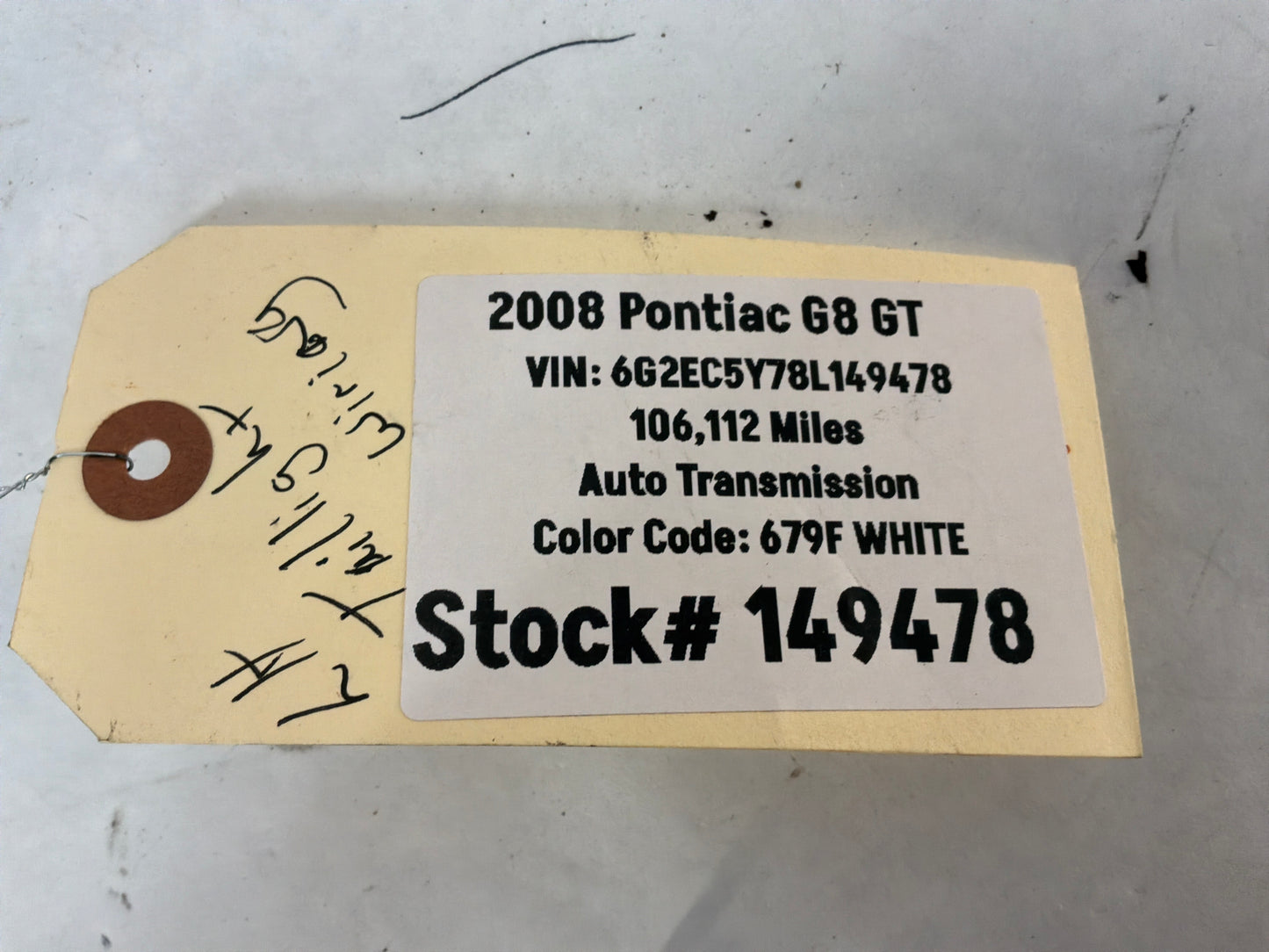2008 Pontiac G8 LH Driver Tail Light Taillight Lamp Wire Wiring Harness OEM