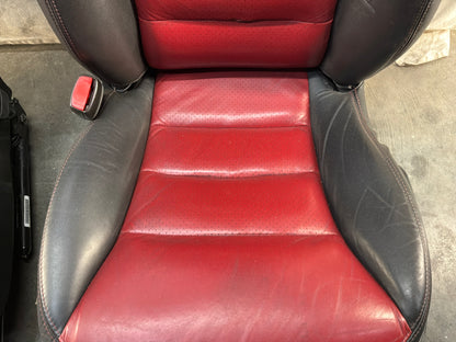 2007 Chevy C6 Corvette Convertible Seats RH & LH Front Seats OEM Red & Black
