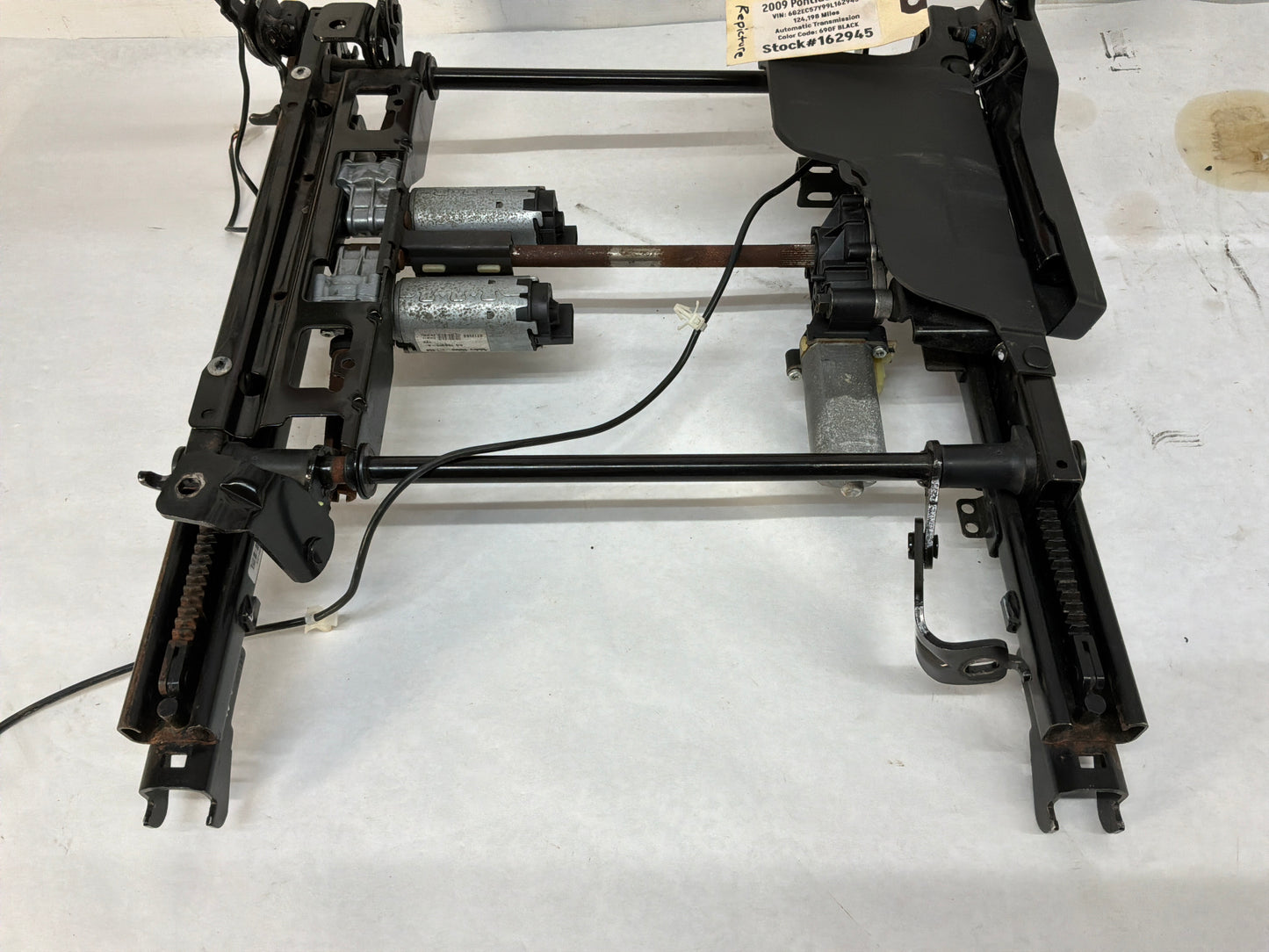 2009 Pontiac G8 GT LH Driver Front Electric Motor Seat Track Frame OEM