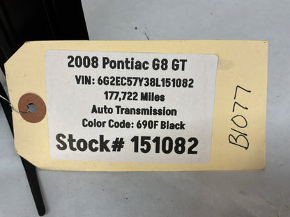 2008 Pontiac G8 GT Sun Moon Roof Sunroof Moonroof OEM