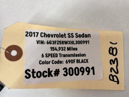 2017 Chevy SS Sedan Trunk Interior Cargo Liftgate Wall Plate Cover Garnish Trim Molding OEM
