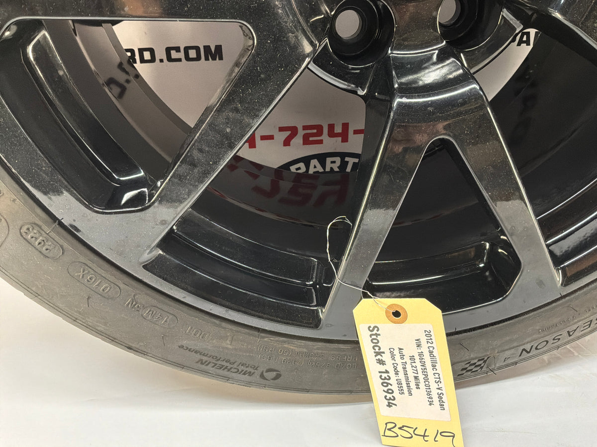 2012 Cadillac CTS-V 19x10.5 Factory OEM Rear Wheel Rim & Tire