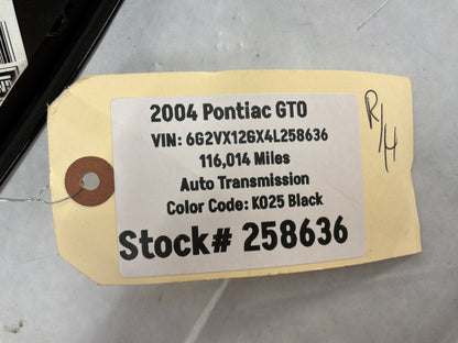 2004 Pontiac GTO RH Passenger Exterior Outside Mirror OEM