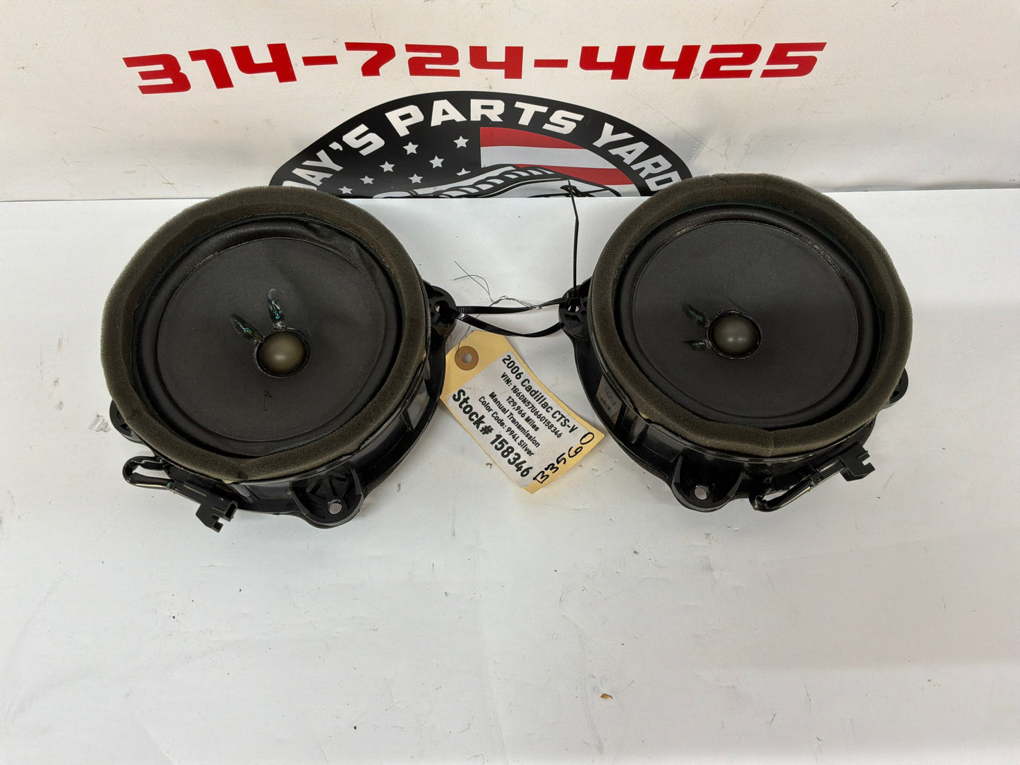 2006 Cadillac CTS-V RH & LH Front Door Speakers OEM