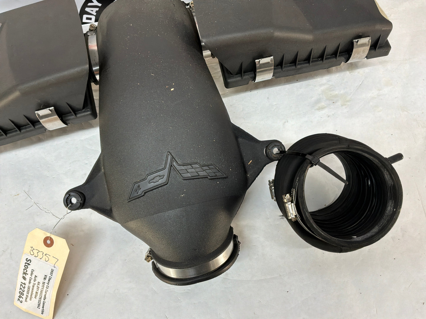 2007 C6 Corvette Convertible Air Cleaner Intake Bridge Duct w/ Filter BozOEM