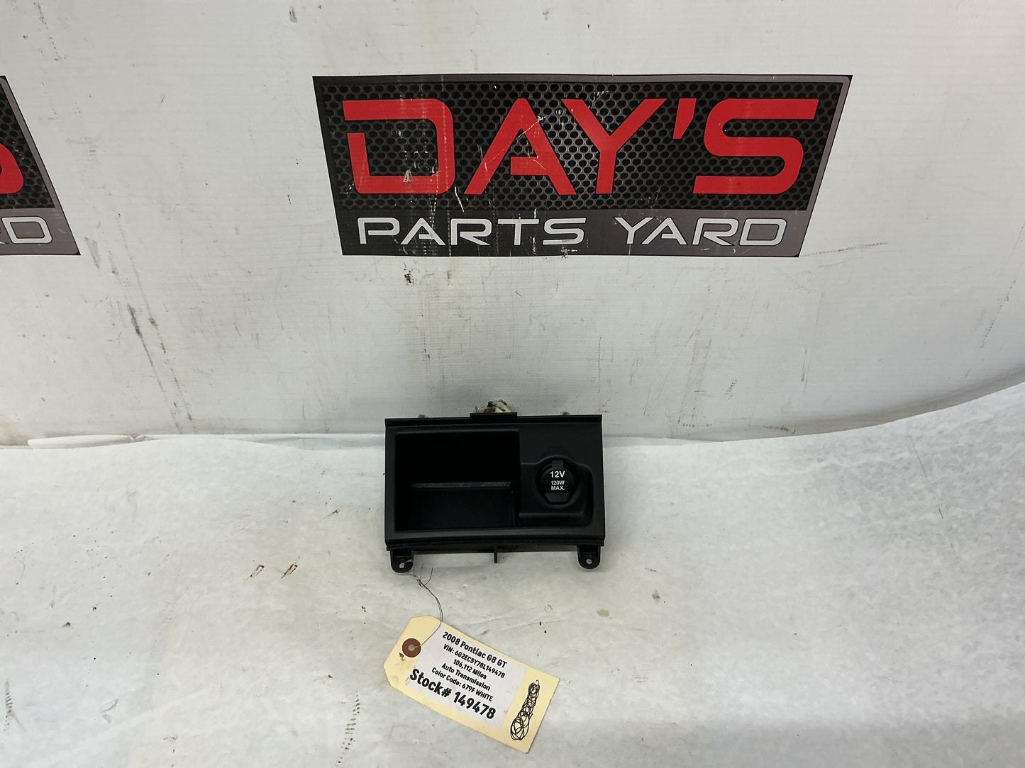 2008 Pontiac G8 GT Lower Radio Center Console Storage Cubby Compartment Assembly OEM