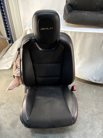 2014 Chevy Camaro ZL1 Seats Front and Rears Black Leather Suede OEM