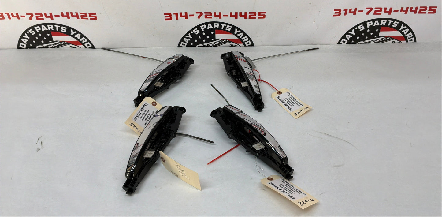 2016 Chevy Caprice PPV Full Set Exterior Outside Door Handles Black / Chrome OEM