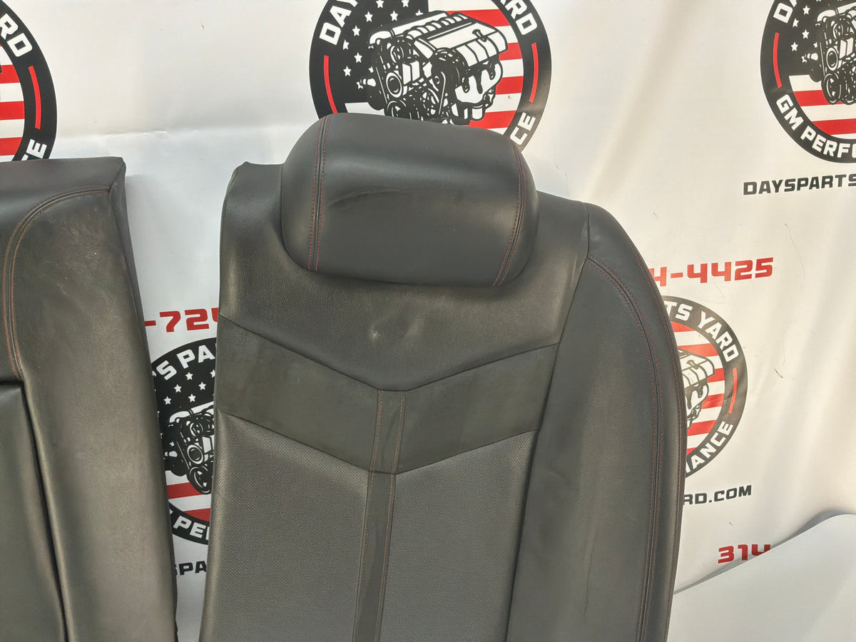 2014 Chevy SS Sedan Seats Fronts and Rears Black Leather Alcantara Suede OEM