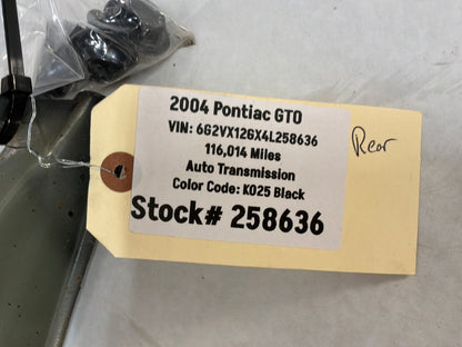 2004 Pontiac GTO Rear Bumper Impact Bar OEM