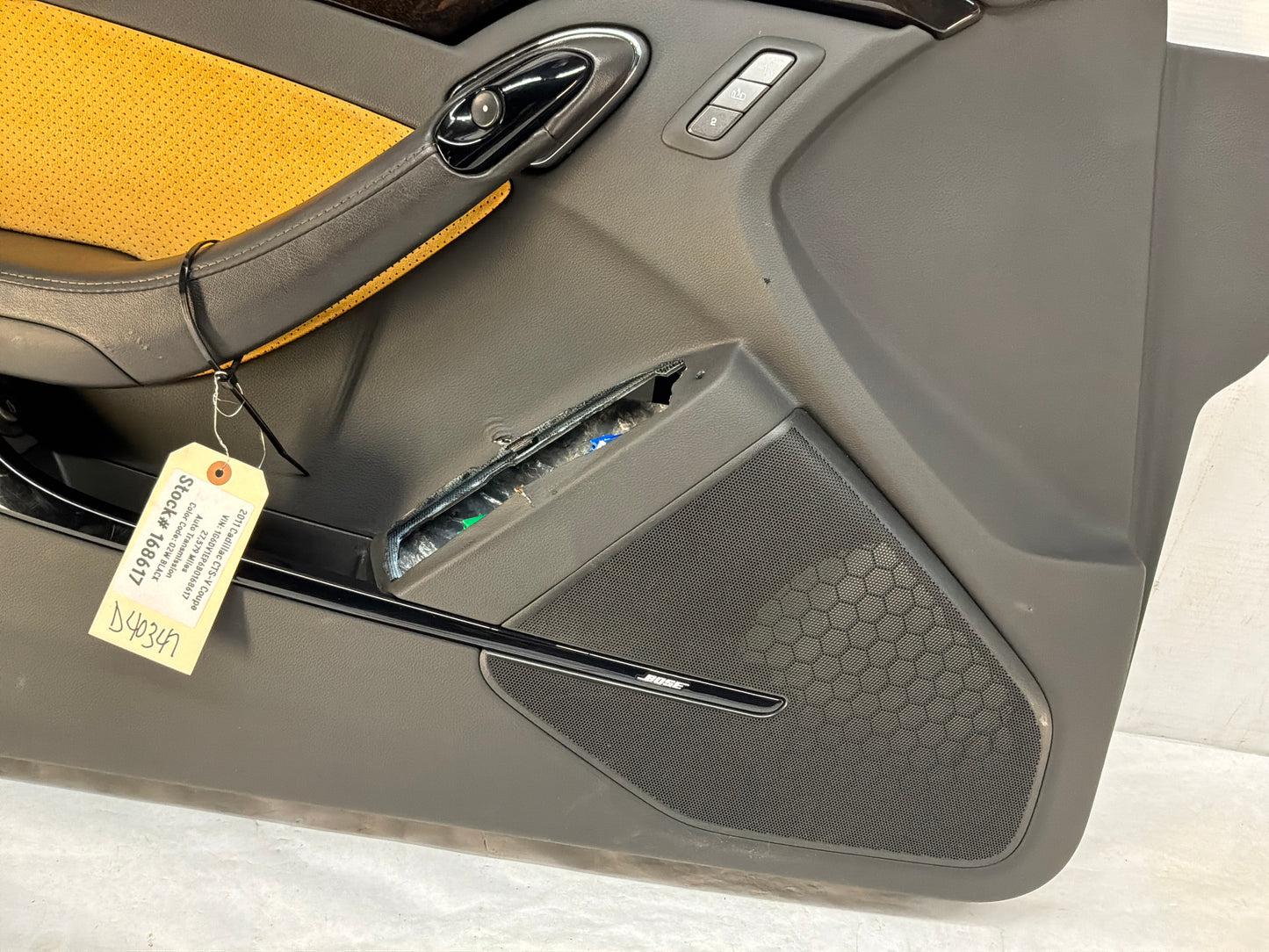 2011 Cadillac CTS-V Coupe LH Front Door Panel Saffron OEM