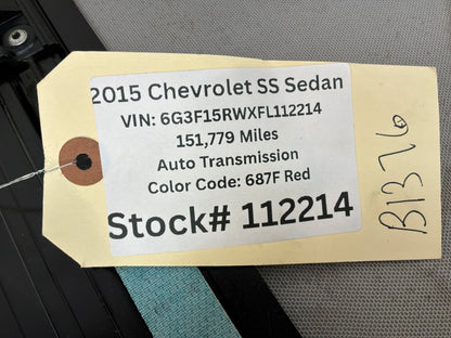 2015 Chevy SS Sedan Complete Sunroof Sun Moon Roof Assembly OEM