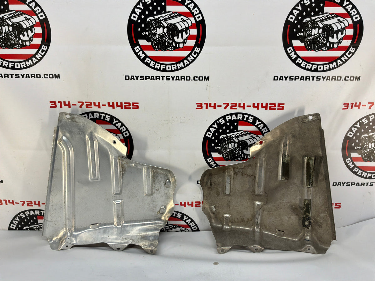 2002 Chevy C5 Corvette Convertible RH & LH Fuel Gas Tank Heat Shield Straps OEM