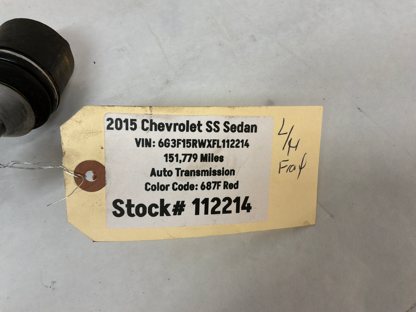 2015 Chevy SS Sedan LH Driver Front Suspension Lower Rearward Control Arm OEM