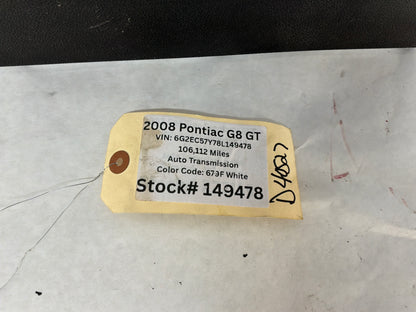 2008 Pontiac G8 GT LH Driver Dash Console Trim 92211828 OEM