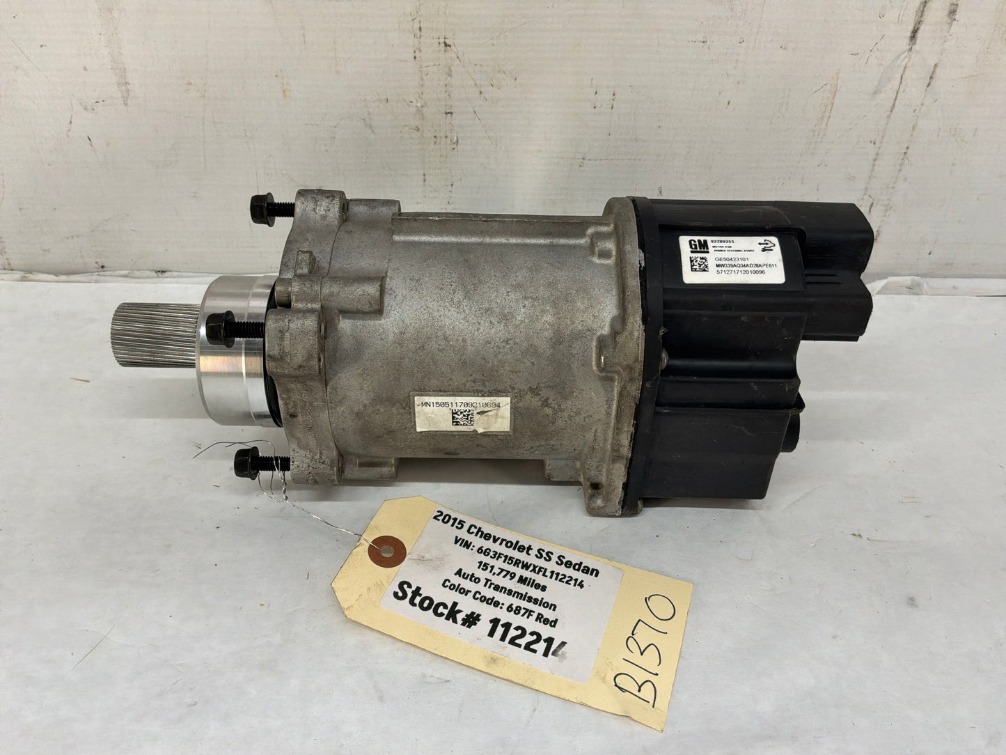 2015 Chevy SS Sedan Electric Power Steering Gear Rack Motor OEM