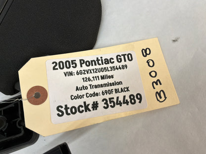 2005 Pontiac GTO RH & LH Sun Visors Shades Sunvisors w/ Clips OEM