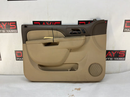2012 Chevy Avalanche LH Driver Front Interior Door Panel Cashmere OEM