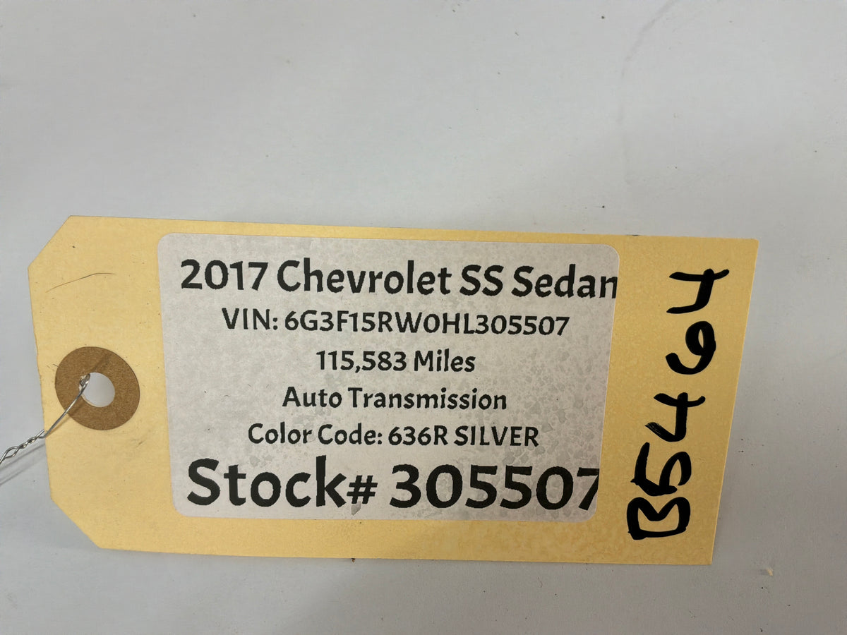 2017 Chevy SS Sedan Instrumental Dash Panel Suede Trim Engine Start Button OEM