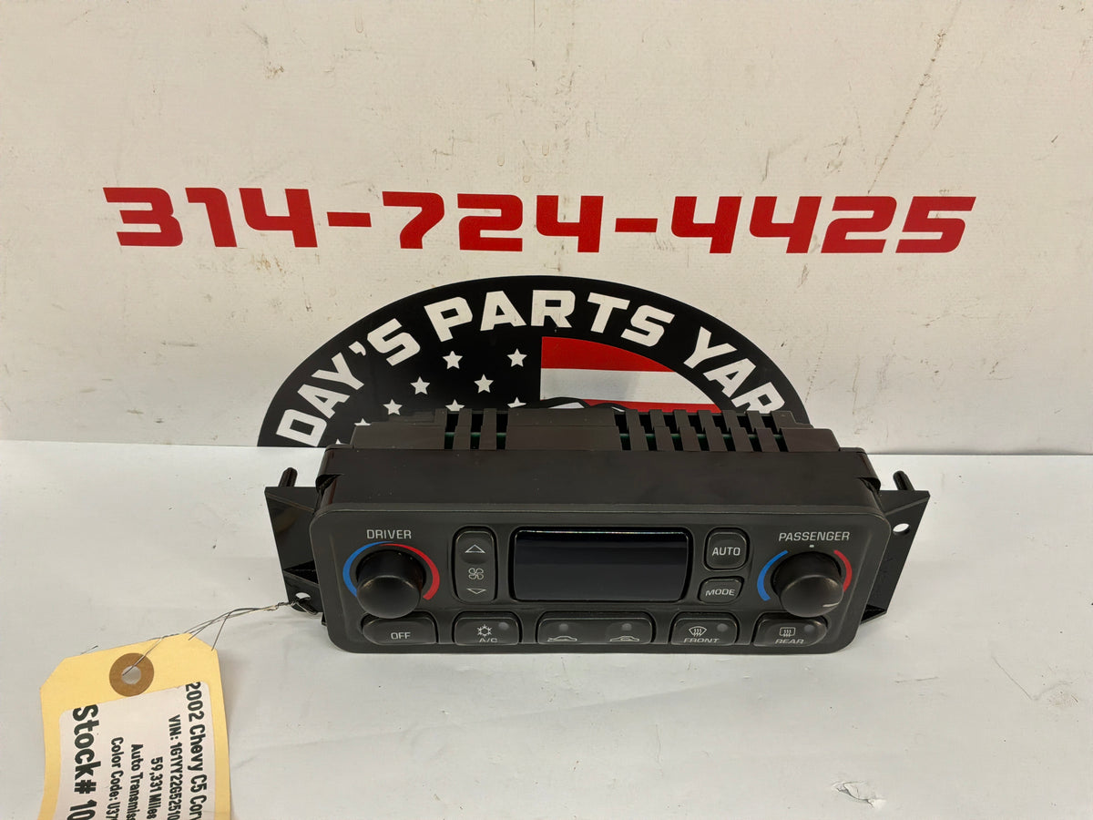 2002 Chevy C5 Corvette Dual Zone Temperature HVAC Dash Climate Control Unit Switch Panel OEM