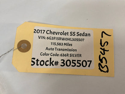 2017 Chevy SS Sedan Rear Suspension Cradle Sub Frame Bolts Hardware OEM