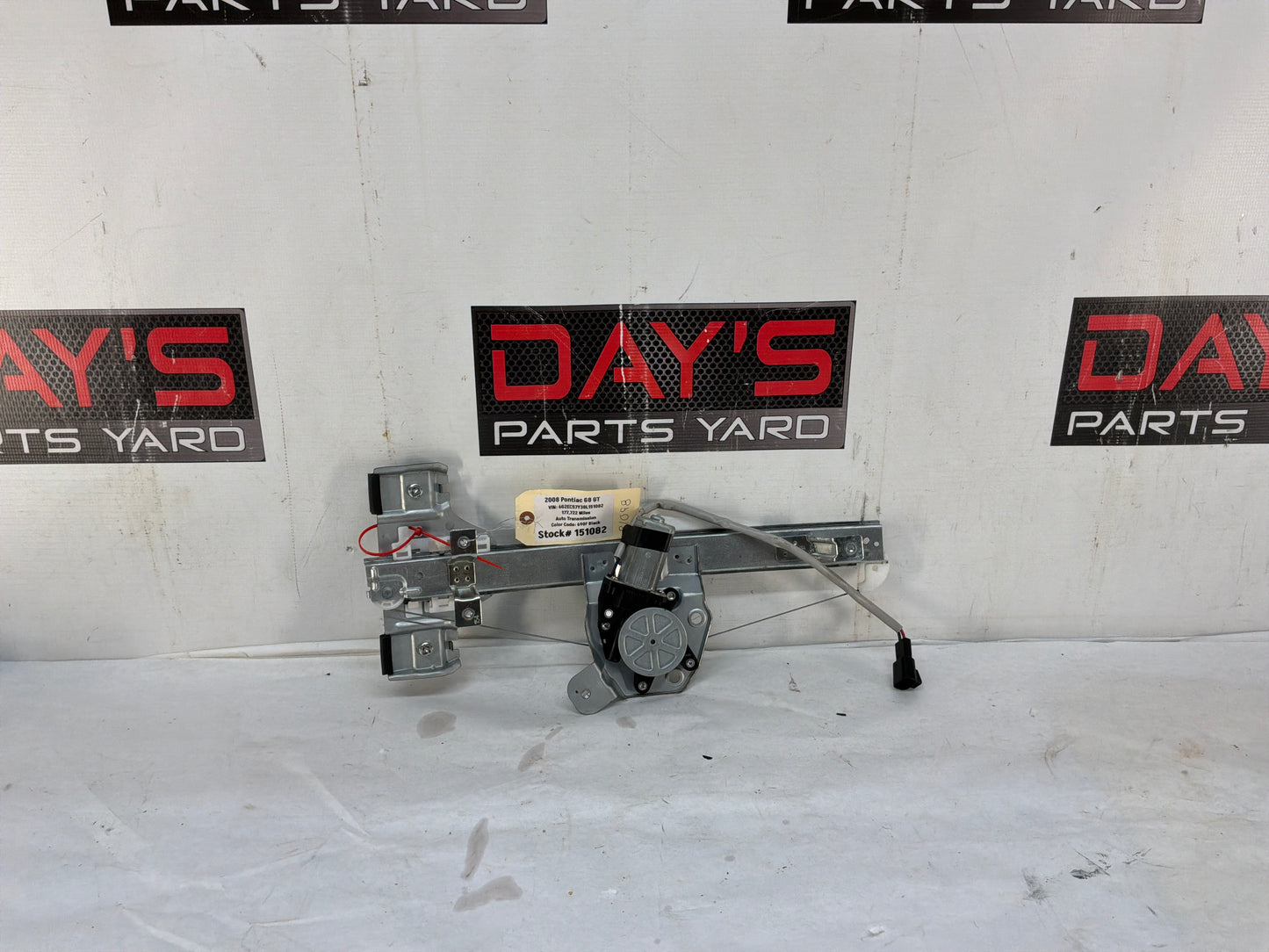 2008 Pontiac G8 GT RH Passenger Rear Door Window Regulator Motor