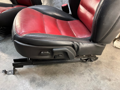 2007 Chevy C6 Corvette Convertible Seats RH & LH Front Seats OEM Red & Black