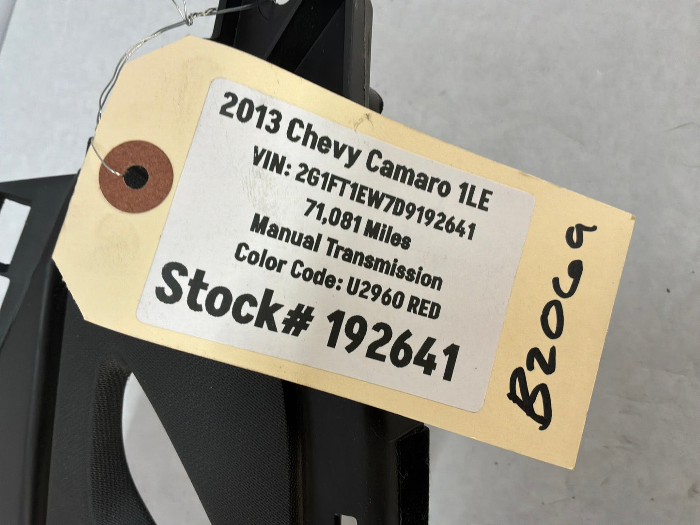 2013 Chevy Camaro 1LE LH Driver Rear Interior Quarter Window Trim Cover Panel OEM