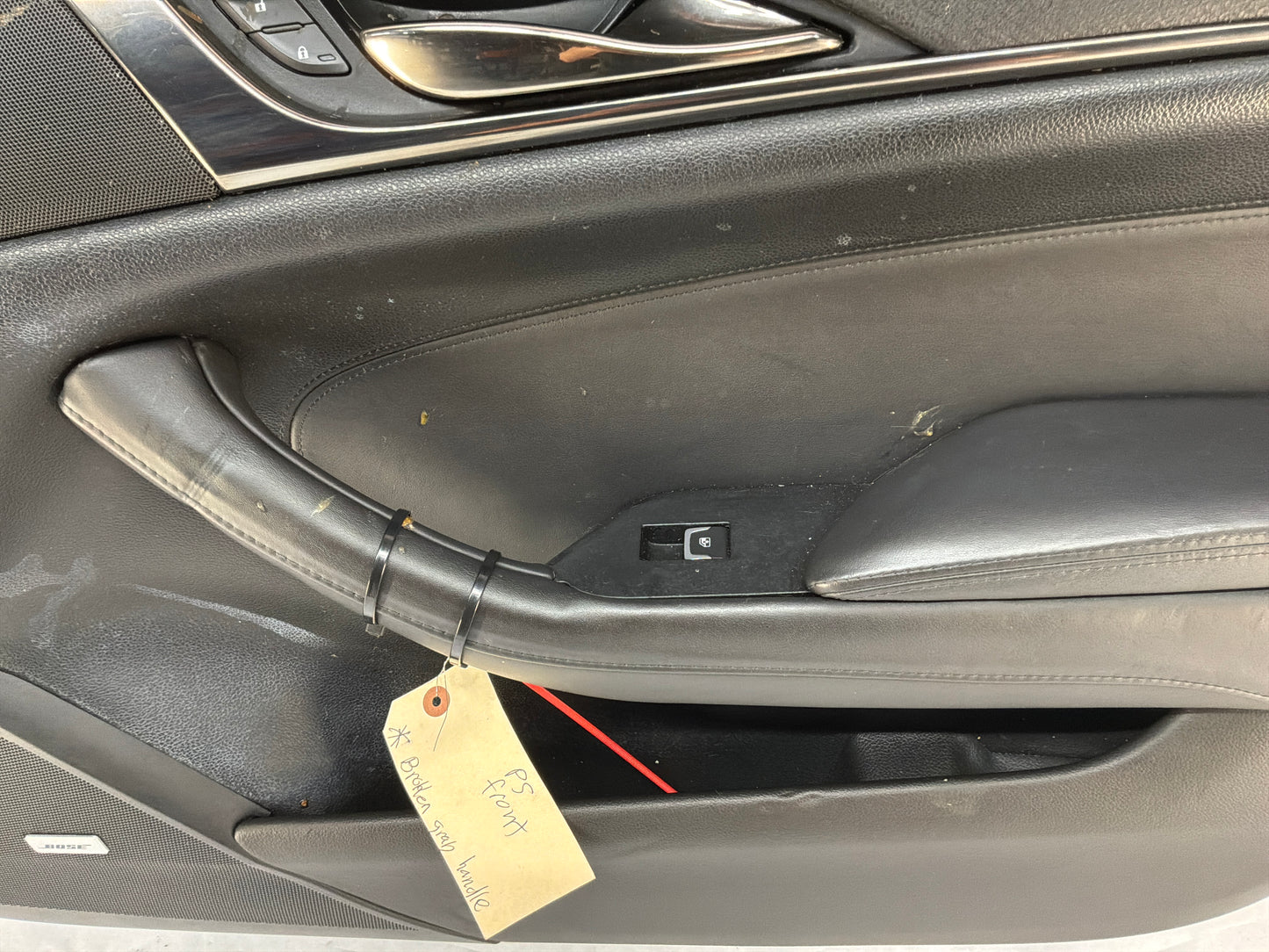 2018 Cadillac CTS-V Front RH Passenger Door Panel OEM broken grab