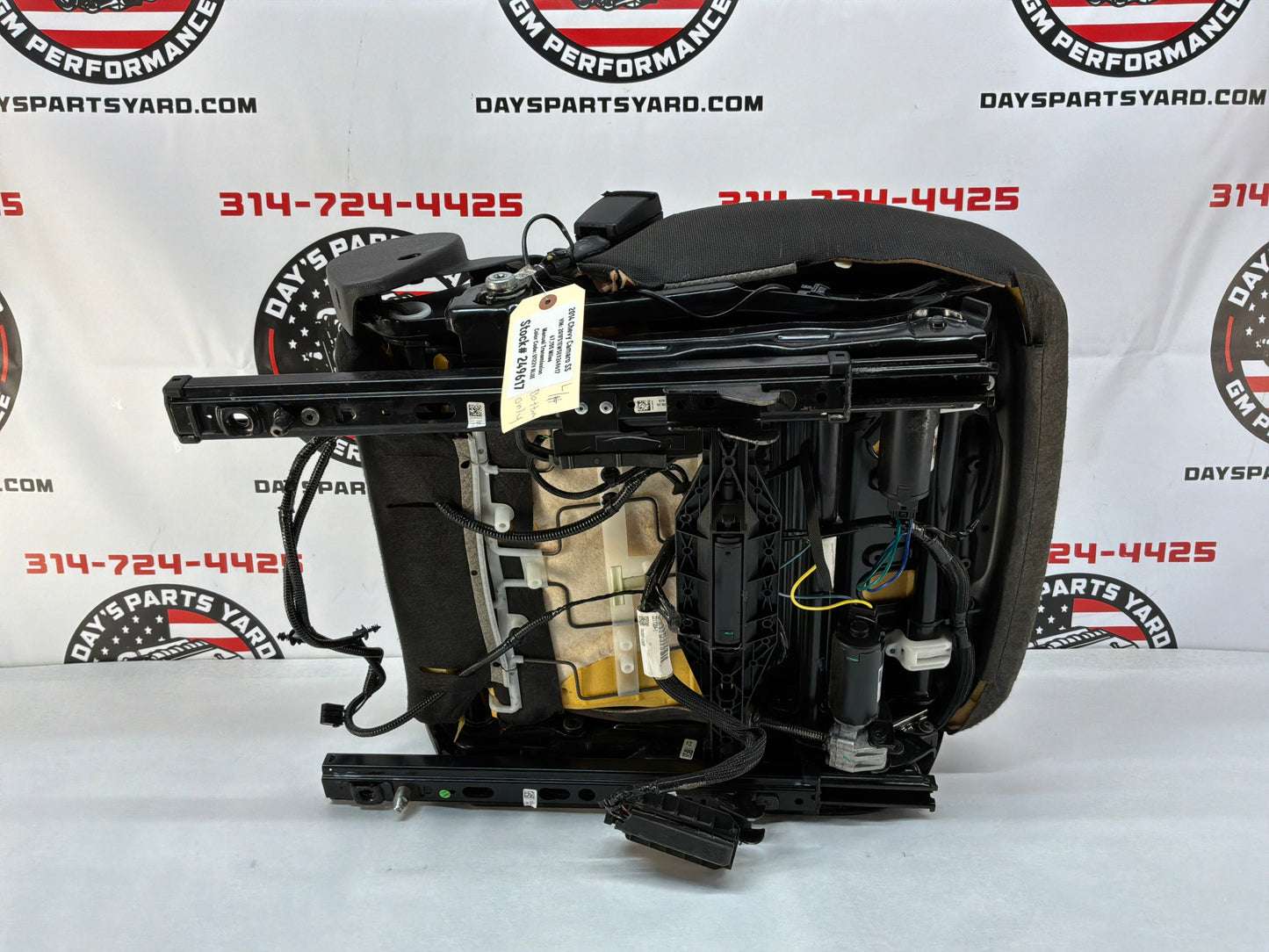 2014 Chevy Camaro LH Driver Front Seat Bottom Black Clothe OEM