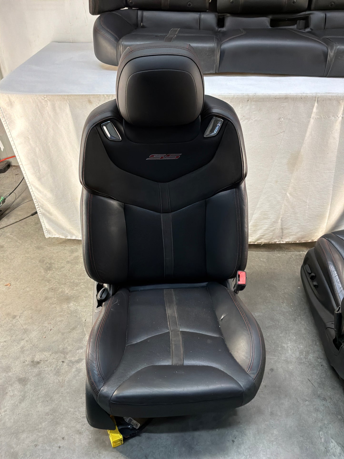 2015 Chevrolet SS Sedan Front and Rear Black Leather Seats OEM