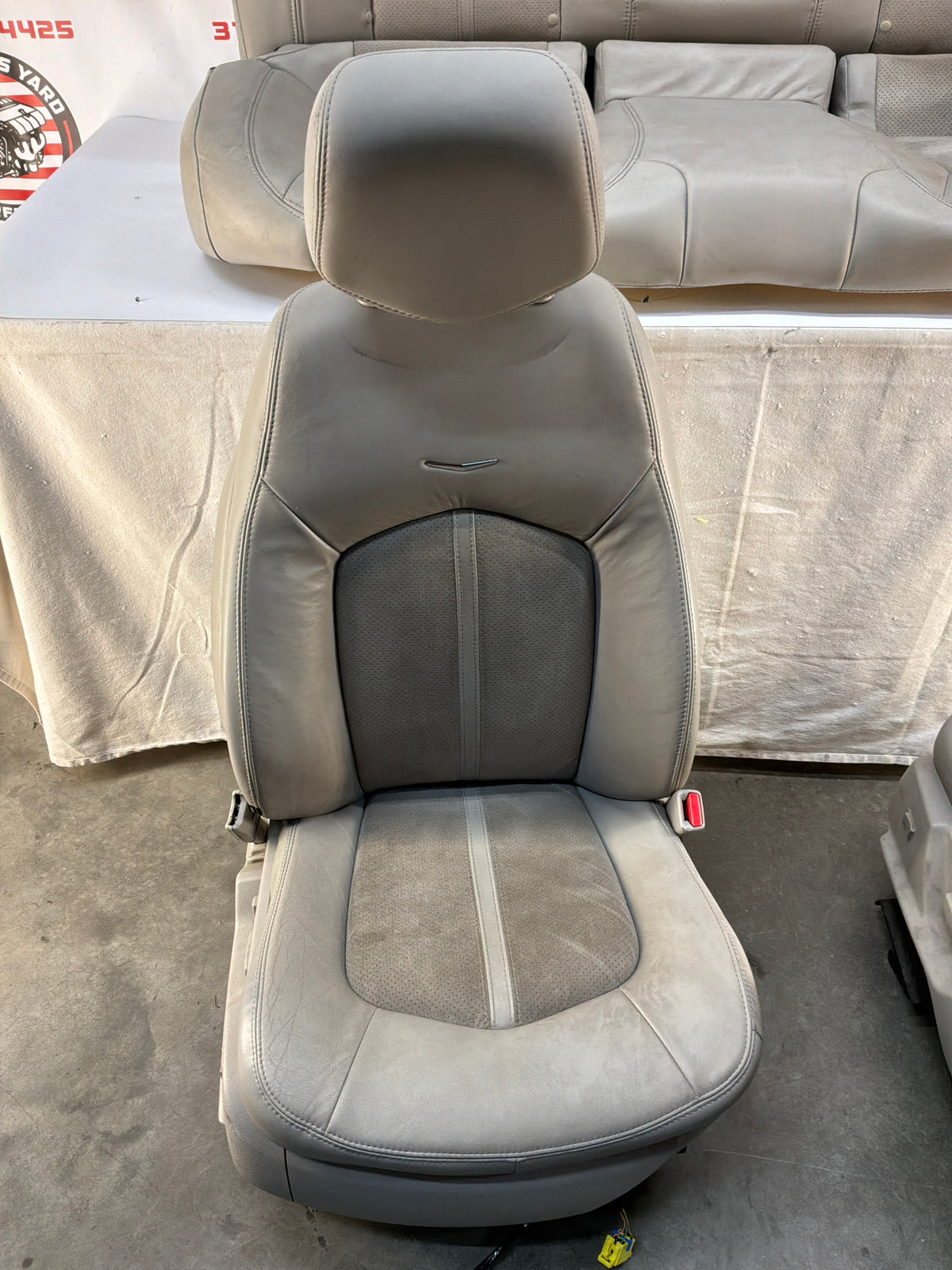 2009 Cadillac CTS-V Seats Fronts and Rears Leather and Suede OEM Titanium