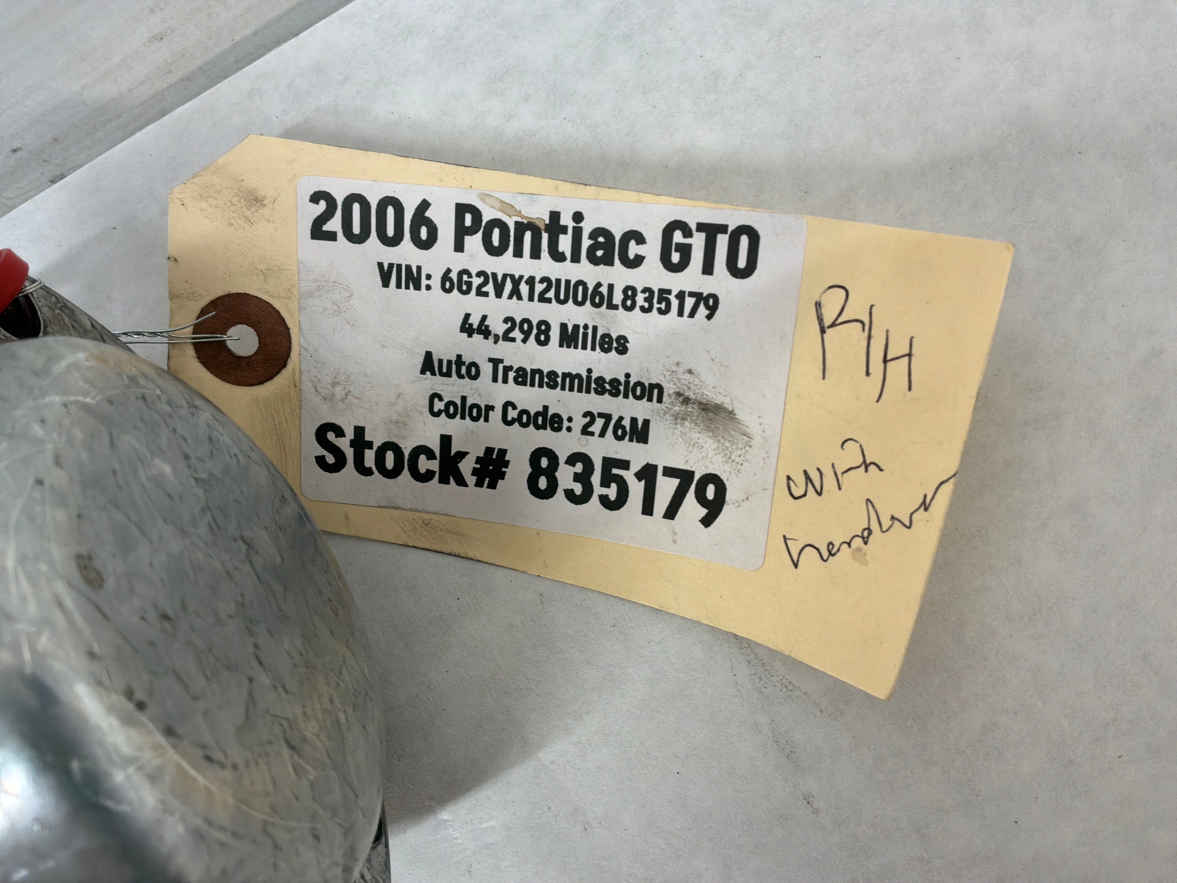 2006 Pontiac GTO RH Passenger Rear CV Axle Half Shaft OEM