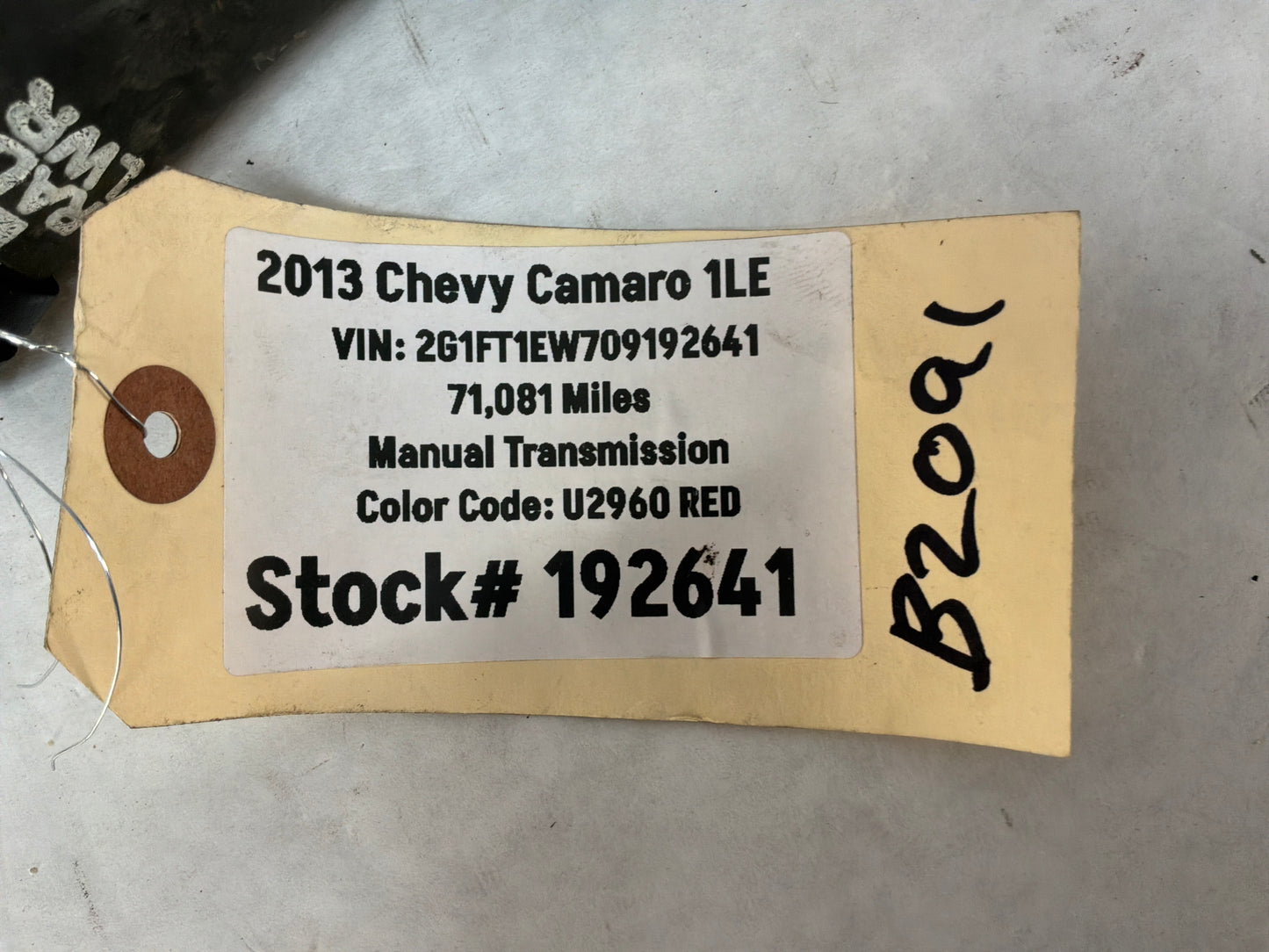 2013 Chevy Camaro 1LE Lower Radiator Coolant Hose Line Tube OEM