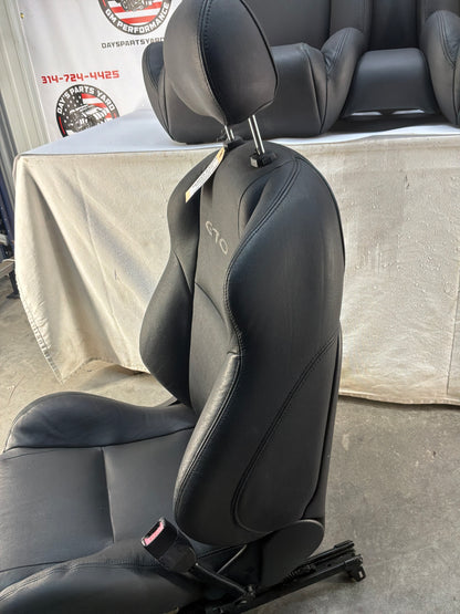 2006 Pontiac GTO Black Leather Front and Rear Seats Set OEM