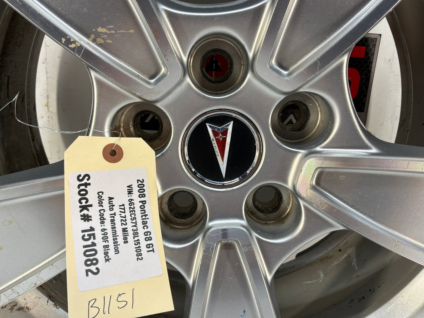 2008 Pontiac G8 GT Factory OEM Wheel 18x8 OEM