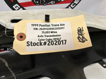 1999 Pontiac Trans Am WS6 Front Bumper White OEM