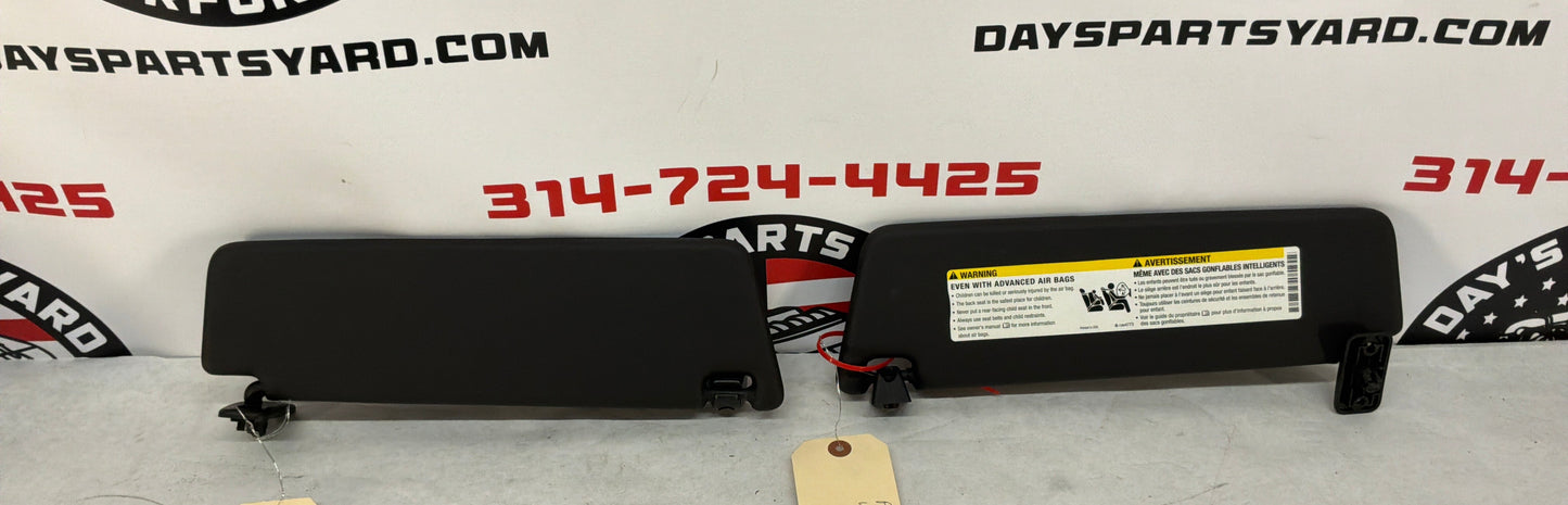 2013 Chevy Camaro 1LE RH & LH Sunvisors Sun Visors Shades w/ Clips OEM
