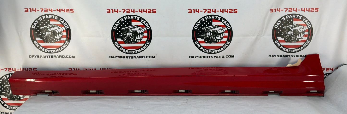 2014 Chevy SS Sedan LH Driver Rocker Molding Side Skirt Panel Red OEM