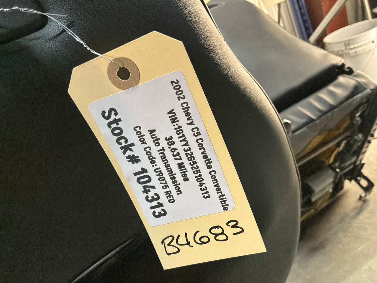 2002 Chevy C5 Corvette Convertible Seats RH & LH Front Black Leather Seats OEM