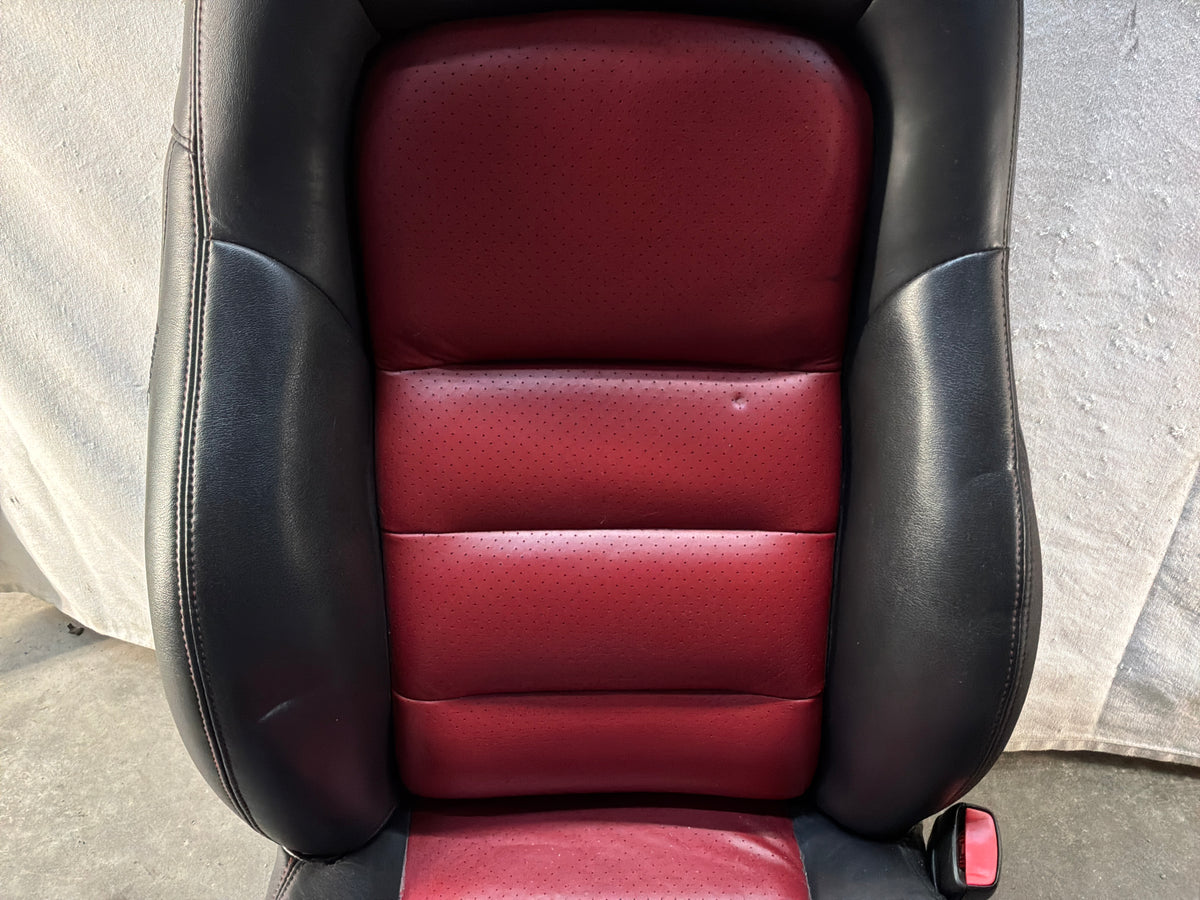 2007 Chevy C6 Corvette Convertible Seats RH & LH Front Seats OEM Red & Black