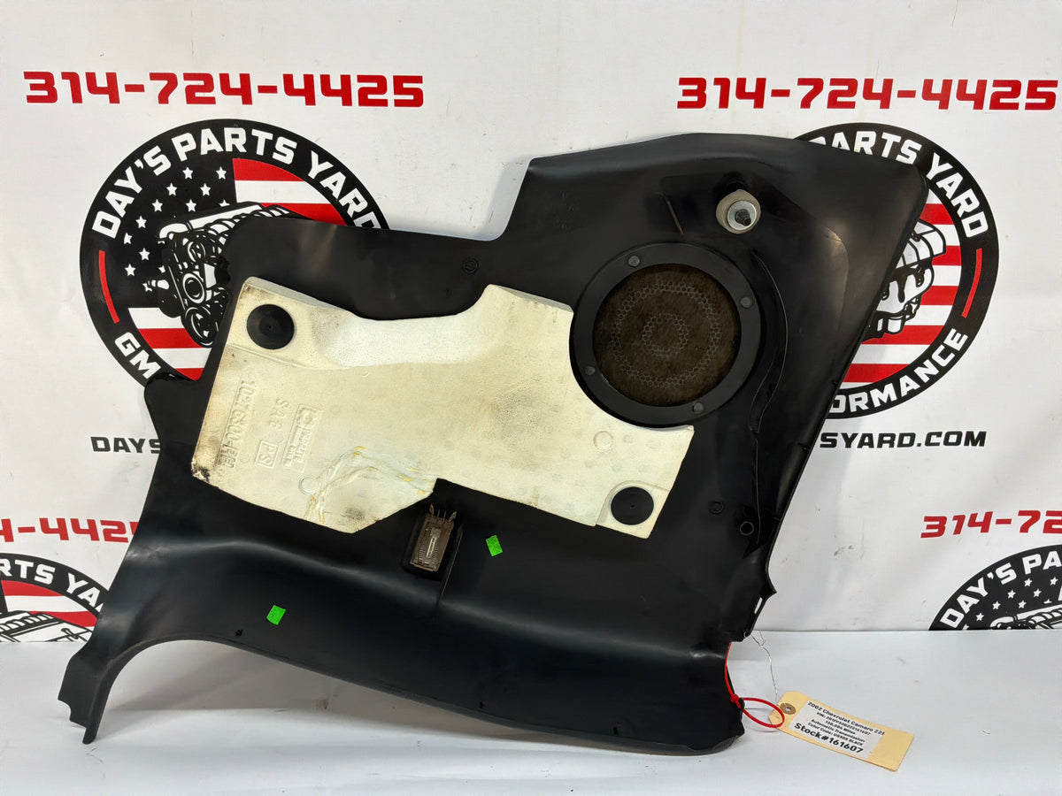 2002 Chevy Camaro Z28 RH Passenger Rear Interior Quarter Trim Panel Black Ebony OEM