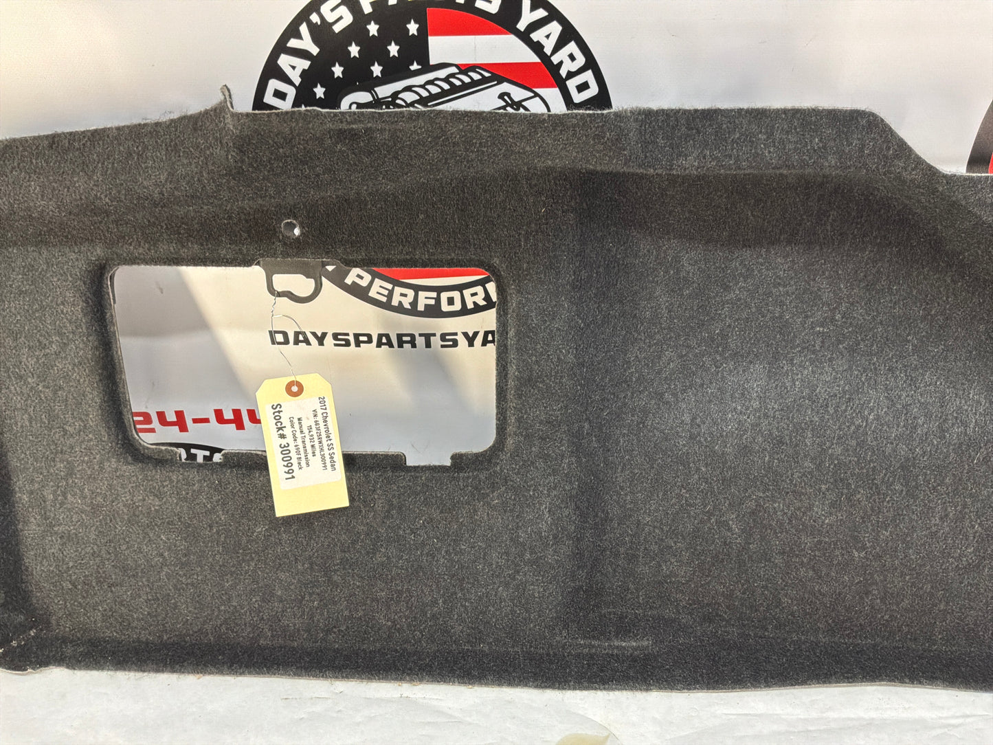2017 Chevy SS Sedan LH Driver Rear Trunk Quarter Panel Carpet OEM