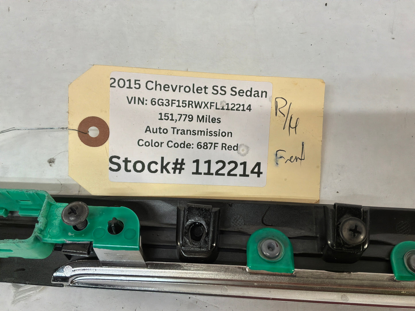 2015 Chevy SS Sedan RH Passenger Front Interior Door Panel Trim Applique
