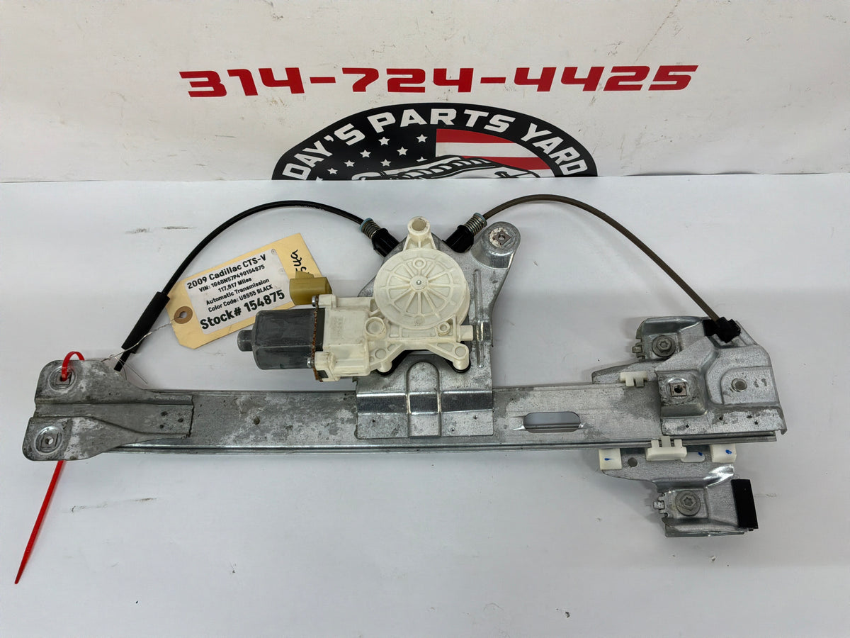 2009 Cadillac CTS-V RH Passenger Rear Window Regulator w/ Motor OEM