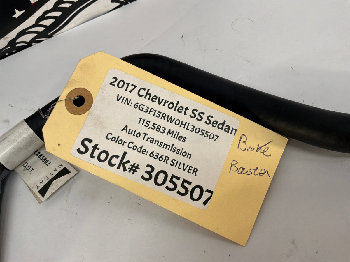 2017 Chevy SS Sedan Brake Booster Vacuum Hose Line Tube OEM